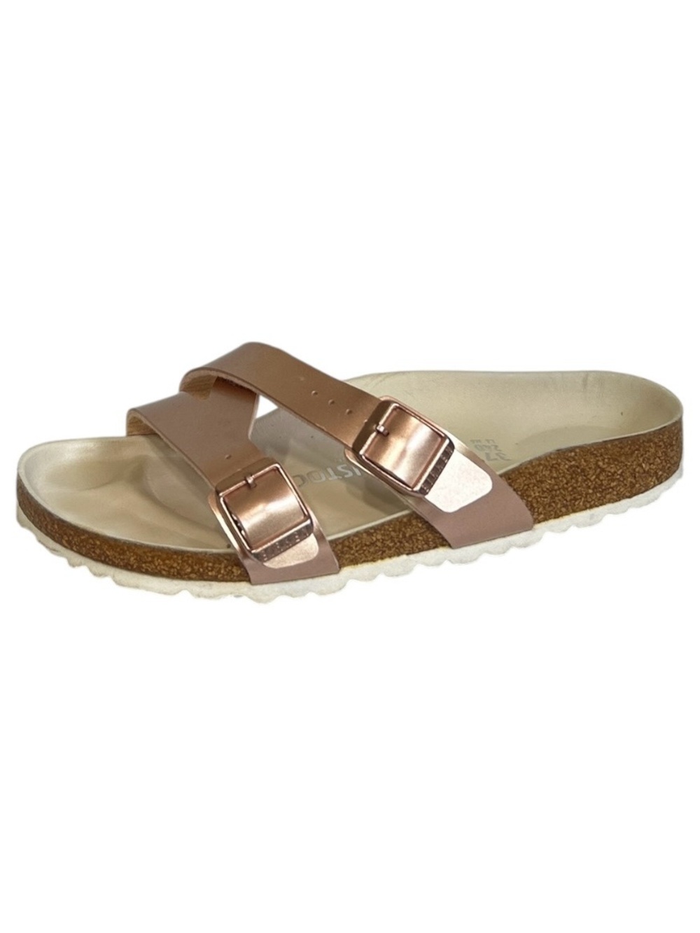 Birkenstock Yao Balance Sandals Women’s 6 Rose Gold Open Toe Flat Slides Narrow